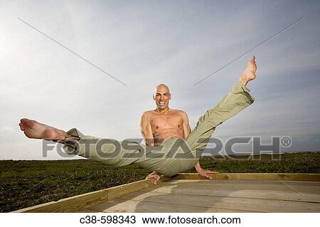 Balance Posture on a Wooden Platform View Large Photo Image Stock Image - Balance Posture on a Wooden Platform. Fotosearch