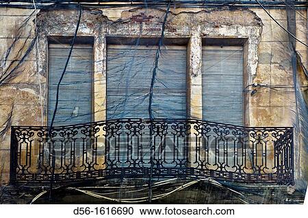 Stock Image - Balcony, Almansa, Spain. Fotosearch