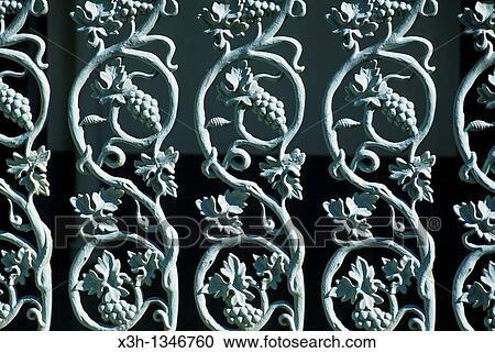 Stock Image - balcony in the French Quarter neighborhood, New Orleans, Louisiana, United States of America, Americas. Fotosearch
