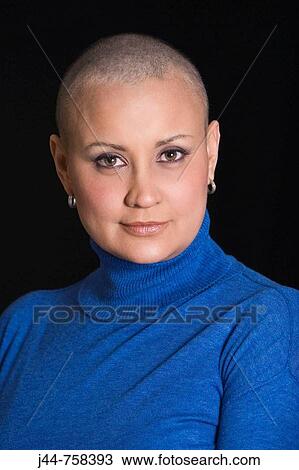 Bald woman, portrait View Large Photo Image Stock Image - Bald woman, portrait. Fotosearch