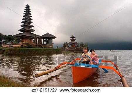 Stock Photo - Bali Temple On A Lake Pura Ulun Danu Bratan Indonesia.. Fotosearch