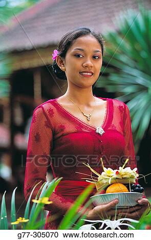 Stock Image - Balinese woman. Indonesia. Fotosearch