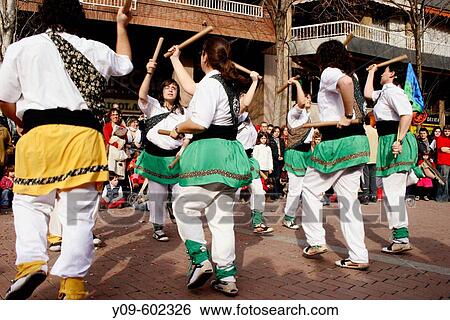 Stock Photograph - Ball de Bastons. Catalua. Spain.. Fotosearch