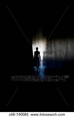 Stock Photography - Ballet dancer enters throgh back stage curtain. Fotosearch