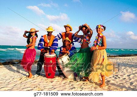 Band on beach. Cuba View Large Photo Image Stock Photo - Band on beach. Cuba. Fotosearch