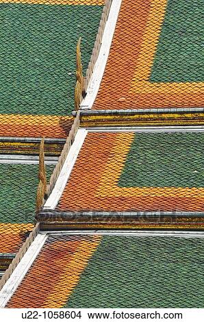 Bangkok (Thailand): detail of a temple in the Royal Palace compound View Large Photo Image Picture - Bangkok (Thailand): detail of a temple in the Royal Palace compound. Fotosearch