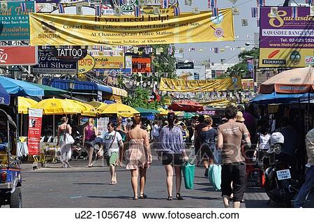 Stock Photo - Bangkok (Thailand): Khao San Road. Fotosearch