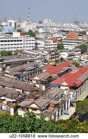 Bangkok (Thailand): landscape of the city, view from the top of the Golden Mount View Large Photo Image Stock Photo - Bangkok (Thailand): landscape of the city, view from the top of the Golden Mount. Fotosearch
