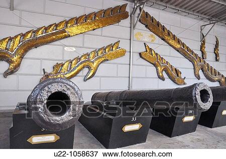 Stock Photo - Bangkok (Thailand): old cannons in the Royal Palace compound. Fotosearch