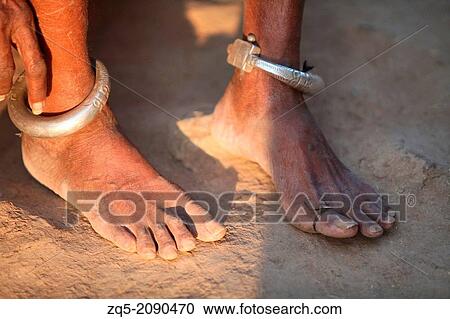 Bangles on feet. Bhil tribe, Madhya Pradesh, India. View Large Photo Image Stock Image - Bangles on feet. Bhil tribe, Madhya Pradesh, India.. Fotosearch