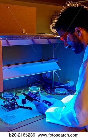 Stock Photograph - Bank of photocatalytic tests. Laboratory. Energy and Environment Division. Tecnalia Research and Innovation. Derio. Bizkaia. Basque Country. Spain.. Fotosearch