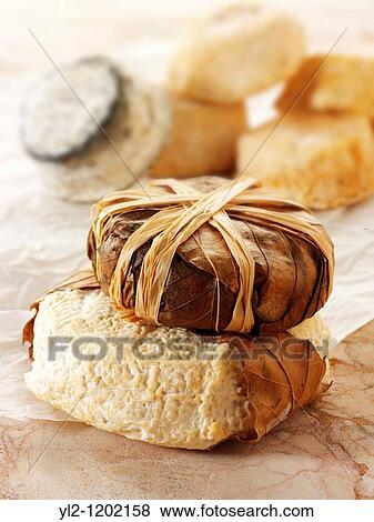 Bannon and Chevre French traditional regonal Cheeses View Large Photo Image Stock Photo - Bannon and Chevre French traditional regonal Cheeses. Fotosearch