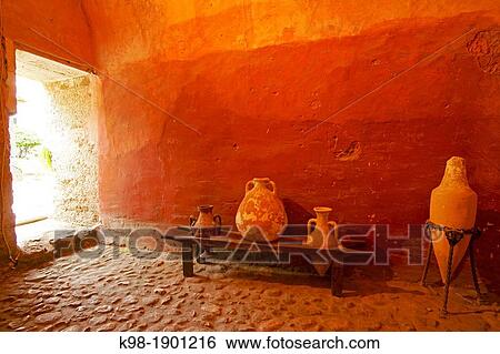 Stock Photograph - Banys Arabs Arab baths, X century Palma Mallorca Balearic Historic center Spain. Fotosearch
