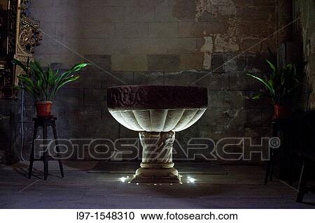Baptism bath in church, Graon Camino de Santiago Spain View Large Photo Image Stock Image - Baptism bath in church, Graon Camino de Santiago Spain. Fotosearch