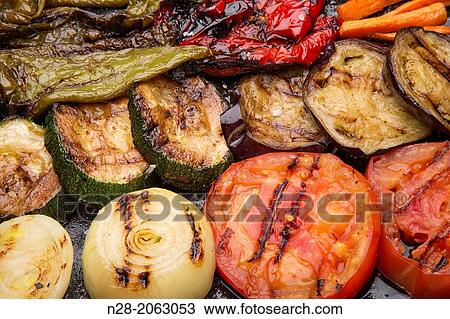 Barbecue grill vegetables View Large Photo Image Stock Image - Barbecue grill vegetables. Fotosearch