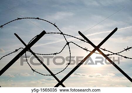 barbed wire defence barrier outdoors by sea in italy View Large Photo Image Stock Photography - barbed wire defence barrier outdoors by sea in italy. Fotosearch