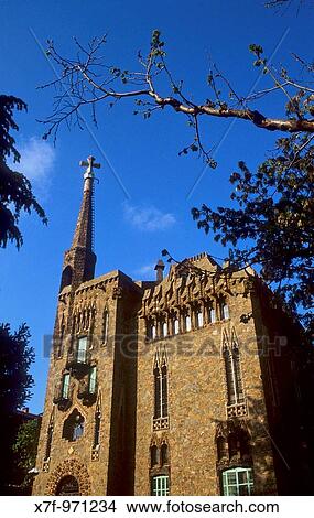 Barcelona: Bellesguard House, by Gaudi View Large Photo Image Picture - Barcelona: Bellesguard House, by Gaudi. Fotosearch