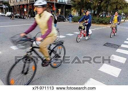 Barcelona: Bikes in Diagonal Avenue View Large Photo Image Stock Image - Barcelona: Bikes in Diagonal Avenue. Fotosearch