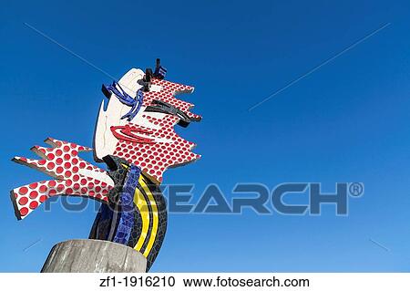 barcelona, catalonia, spain el cap de barcelona, sculpture created by roy lichtenstein View Large Photo Image Stock Image - barcelona, catalonia, spain el cap de barcelona, sculpture created by roy lichtenstein. Fotosearch