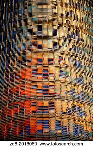 BARCELONA, SPAIN - Torre agbar skyscraper. View Large Photo Image Stock Image - BARCELONA, SPAIN - Torre agbar skyscraper.. Fotosearch