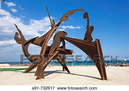 Barceloneta beach, Barcelona. Catalonia, Spain View Large Photo Image Stock Photo - Barceloneta beach, Barcelona. Catalonia, Spain. Fotosearch