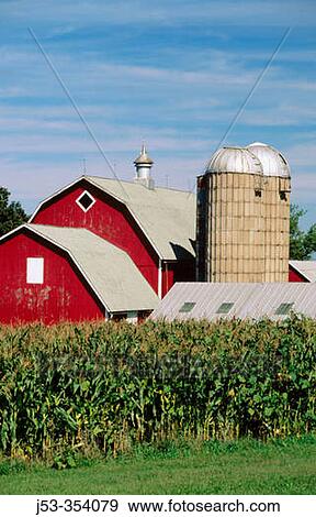 Barn and silo. Eastman, Wisconsin. USA. View Large Photo Image Stock Photo - Barn and silo. Eastman, Wisconsin. USA.. Fotosearch
