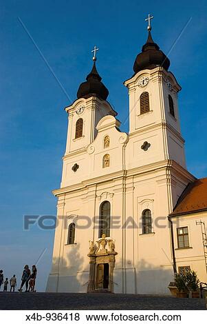 Baroque style Benedictine abbey in Tihany Hungary Europe View Large Photo Image Stock Photo - Baroque style Benedictine abbey in Tihany Hungary Europe. Fotosearch