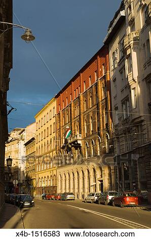 Stock Image - Baross Utca street central Budapest Hungary Europe. Fotosearch