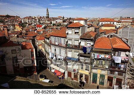 Barredo neighbourhood, Porto, Portugal View Large Photo Image Stock Photography - Barredo neighbourhood, Porto, Portugal. Fotosearch