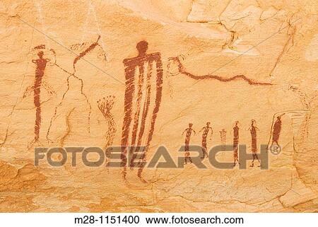Barrier style pictographs on ceiling of alcove in Wild Horse Canyon, San Rafael Reef Utah View Large Photo Image Stock Image - Barrier style pictographs on ceiling of alcove in Wild Horse Canyon, San Rafael Reef Utah. Fotosearch