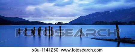 Barrow Bay landing stage underwater due to high rainfall at dusk Derwent Water in the Lake District National Park near Keswick, Cumbria, England, United Kingdom View Large Photo Image Stock Image - Barrow Bay landing stage underwater due to high rainfall at dusk Derwent Water in the Lake District National Park near Keswick, Cumbria, England, United Kingdom. Fotosearch
