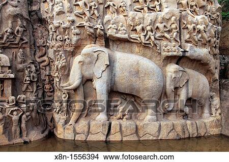 Bas Relief with elephant, Mahabalipuram, Tamil Nadu, rIndia View Large Photo Image Picture - Bas Relief with elephant, Mahabalipuram, Tamil Nadu, rIndia. Fotosearch