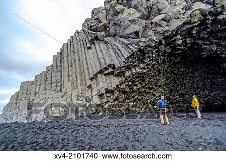 Basaltic coast. Vik, Iceland. View Large Photo Image Stock Image - Basaltic coast. Vik, Iceland.. Fotosearch