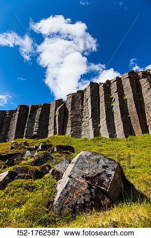 Basaltic columns of Gerouberg, Snaefellsness peninsula, Iceland, Europe. View Large Photo Image Stock Photo - Basaltic columns of Gerouberg, Snaefellsness peninsula, Iceland, Europe.. Fotosearch