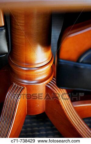 Base of wood office conference table View Large Photo Image Stock Photo - Base of wood office conference table. Fotosearch