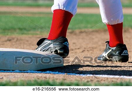 Baseball player runner on base View Large Photo Image Stock Photograph - Baseball player runner on base. Fotosearch