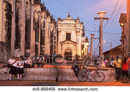 Basilica Cathedral of the Assumption, Leon, Nicaragua View Large Photo Image Stock Photo - Basilica Cathedral of the Assumption, Leon, Nicaragua. Fotosearch