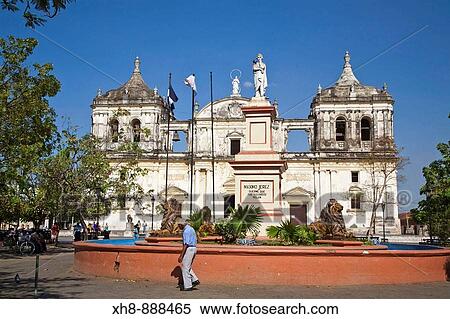 Basilica Cathedral of the Assumption, Leon, Nicaragua View Large Photo Image Stock Photography - Basilica Cathedral of the Assumption, Leon, Nicaragua. Fotosearch