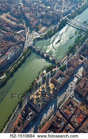 Basilica Cathedral Our Lady of The Pillar Zaragoza Town Ebro River, Aragon, Spain, Europe. View Large Photo Image Picture - Basilica Cathedral Our Lady of The Pillar Zaragoza Town Ebro River, Aragon, Spain, Europe.. Fotosearch