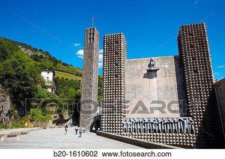 Stock Image - Basilica of Our Lady of Arantzazu, Oati, Gipuzkoa, Basque Country, Spain. Fotosearch
