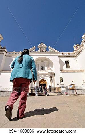 Basilica of Our Lady of Copacabana. Copacabana is the main Bolivian town on the shore of Lake Titicaca. Our Lady of Copacabana is the patron saint of Bolivia. Bolivia. View Large Photo Image Stock Photograph - Basilica of Our Lady of Copacabana. Copacabana is the main Bolivian town on the shore of Lake Titicaca. Our Lady of Copacabana is the patron saint of Bolivia. Bolivia.. Fotosearch