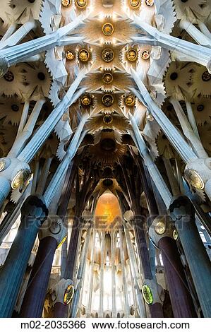 Basilica of Sagrada Familia (by architect Antoni Gaudi) in Barcelona, Catalonia, Spain. View Large Photo Image Stock Photograph - Basilica of Sagrada Familia (by architect Antoni Gaudi) in Barcelona, Catalonia, Spain.. Fotosearch