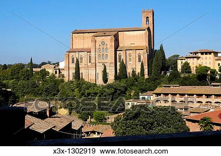 Basilica of San Domenico, Siena, Italy. View Large Photo Image Stock Photo - Basilica of San Domenico, Siena, Italy.. Fotosearch