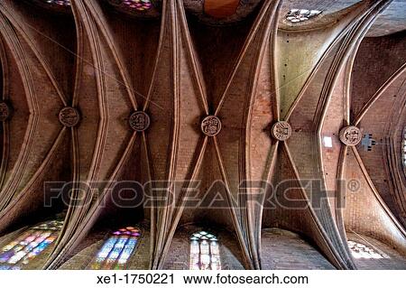 Basilica of Santa Maria del Pi, Gothic, Barcelona, Catalonia, Spain View Large Photo Image Stock Image - Basilica of Santa Maria del Pi, Gothic, Barcelona, Catalonia, Spain. Fotosearch