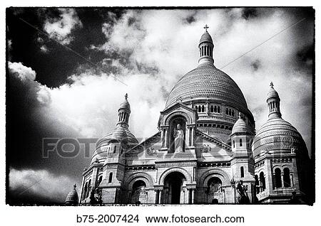 Basilica of the Sacre Coeur, Montmartre, Paris, France, Europe, inspired by Roman and Byzantine architecture. View Large Photo Image Picture - Basilica of the Sacre Coeur, Montmartre, Paris, France, Europe, inspired by Roman and Byzantine architecture.. Fotosearch