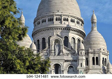 Basilica of the Sacred Heart, Montmartre, Paris, France View Large Photo Image Stock Image - Basilica of the Sacred Heart, Montmartre, Paris, France. Fotosearch