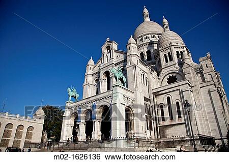 Stock Photograph - Basilique du Sacr? -Coeur, Montmartre district, Paris, France, Europe. Fotosearch