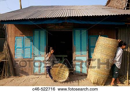 Baskets artisan, market at Pung Hiep, Mekong River, Mekong Delta, Vietnam. View Large Photo Image Stock Photograph - Baskets artisan, market at Pung Hiep, Mekong River, Mekong Delta, Vietnam.. Fotosearch