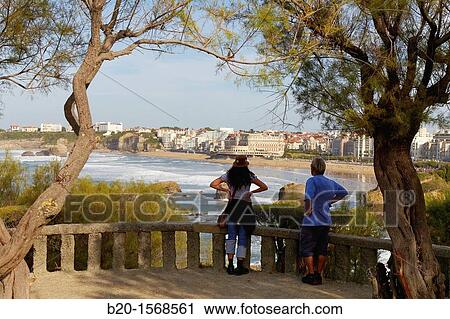 Basque Coast, Biarritz, Aquitaine, Basque Country, Pyrenees Atlantiques, 64, France. View Large Photo Image Stock Image - Basque Coast, Biarritz, Aquitaine, Basque Country, Pyrenees Atlantiques, 64, France.. Fotosearch