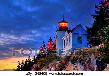 Bass Harbor Light, Bass Harbor, Acadia National Park, Maine, ME, USA View Large Photo Image Stock Photo - Bass Harbor Light, Bass Harbor, Acadia National Park, Maine, ME, USA. Fotosearch